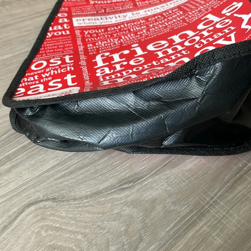 Set of 2 Authentic Lululemon Reusable Tote Bags – Black & Red | New
